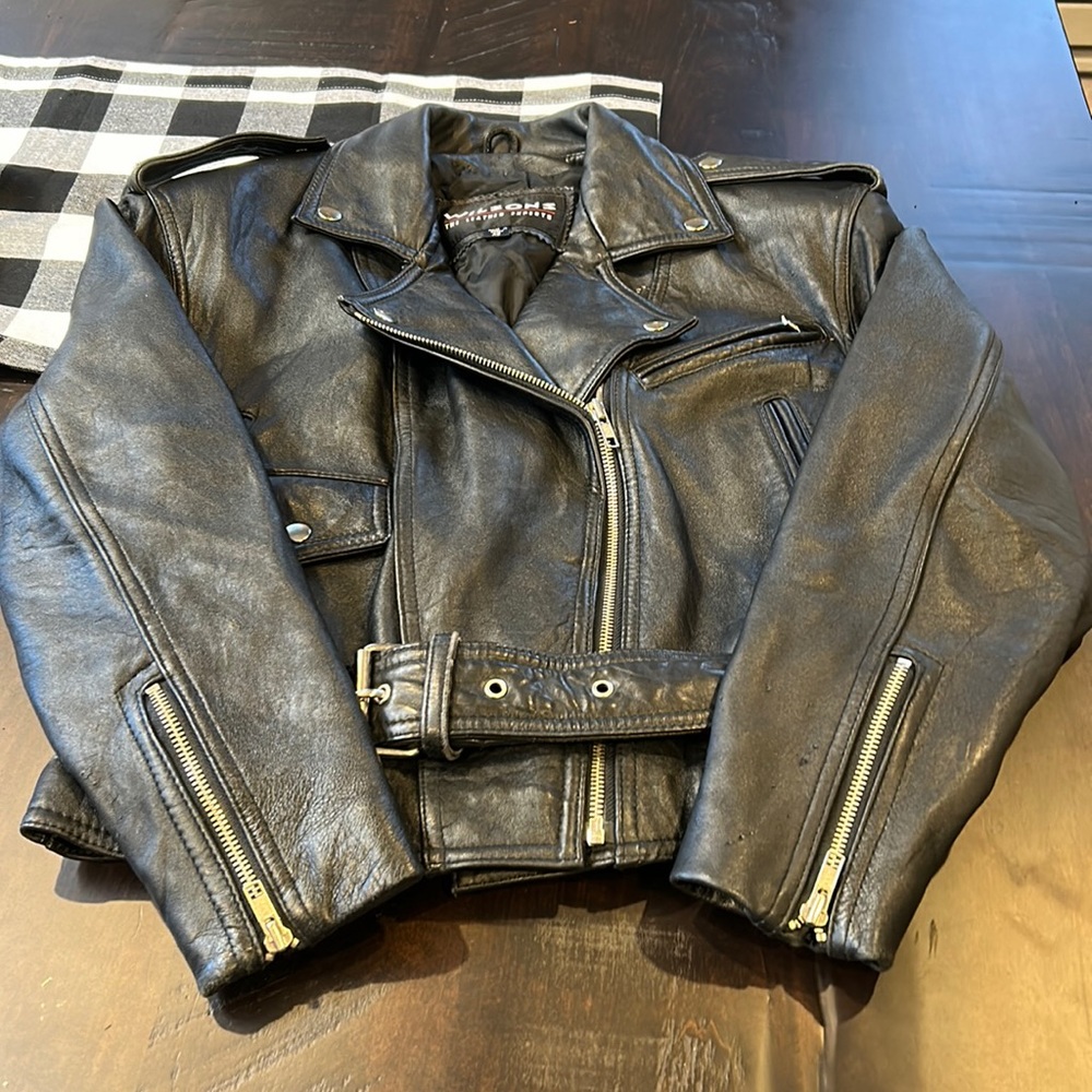 Wilsons Leather Motorcycle Jacket Size XS